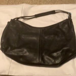 Plinio Visonay black leather handbag
